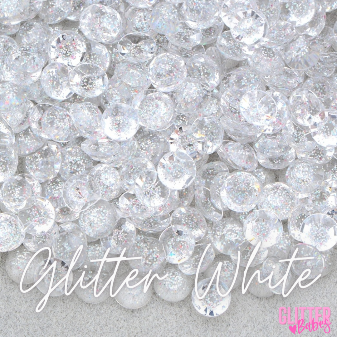 Glitter White - Transparent Rhinestones