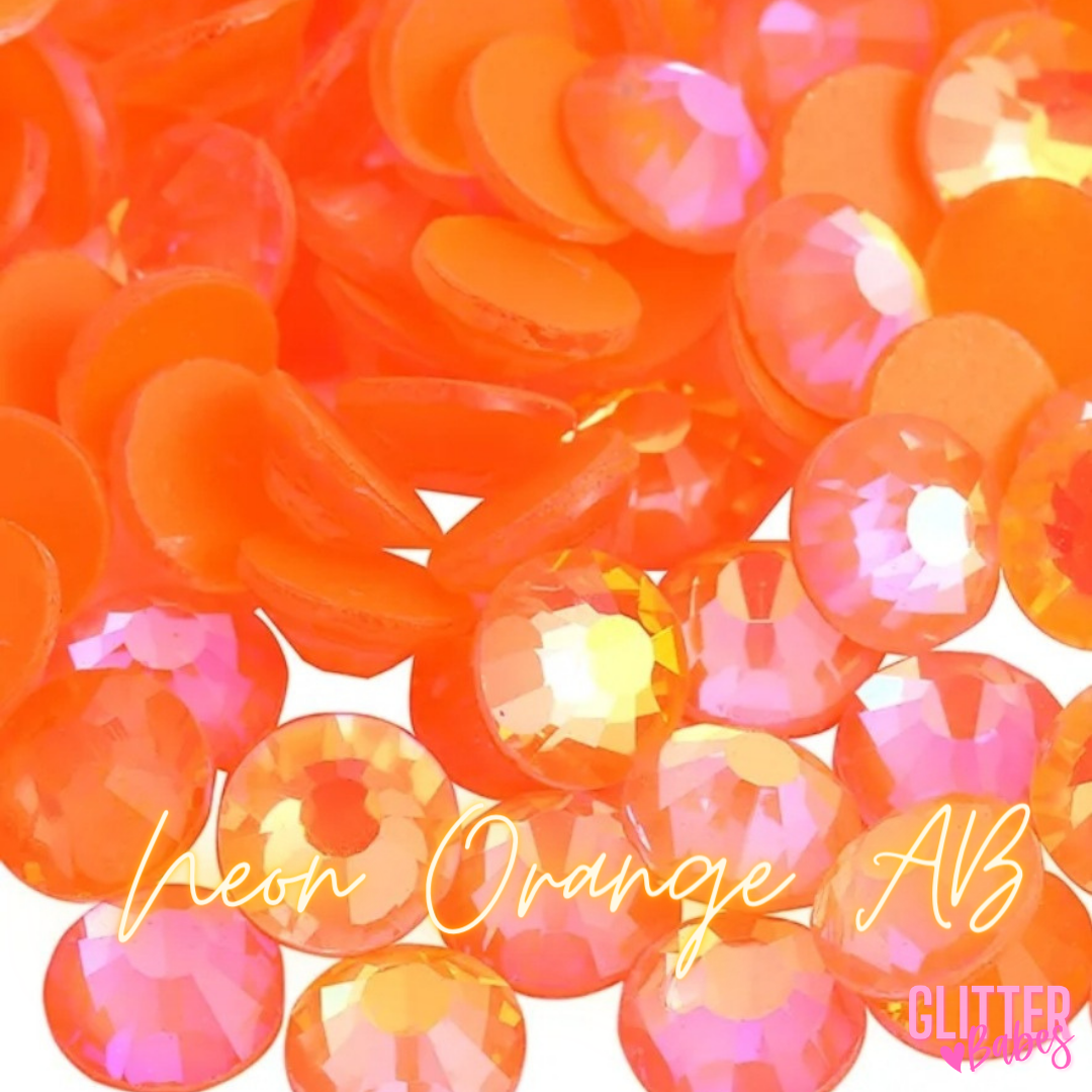 Neon Orange AB - Glass Rhinestones