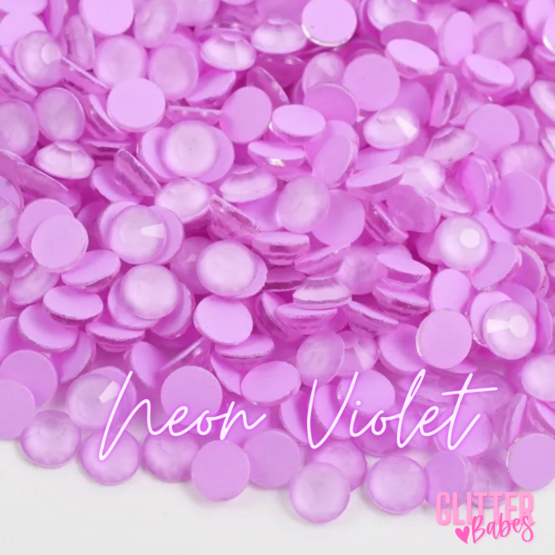 Neon Violet - Glass Rhinestones