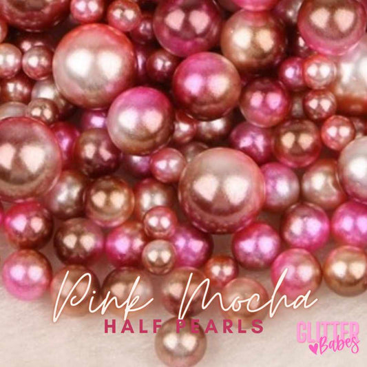 Pink Mocha - Half Pearls