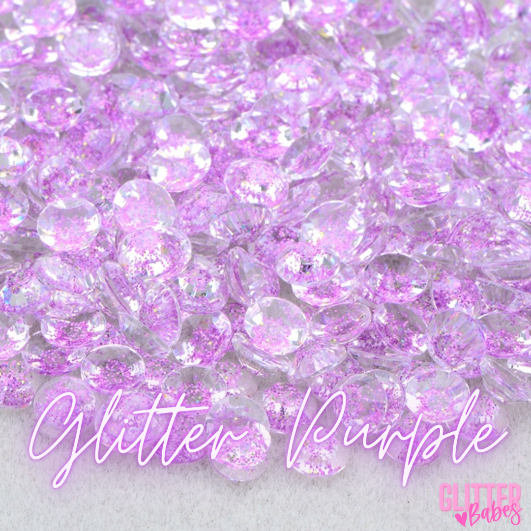 Glitter Purple - Transparent Rhinestones
