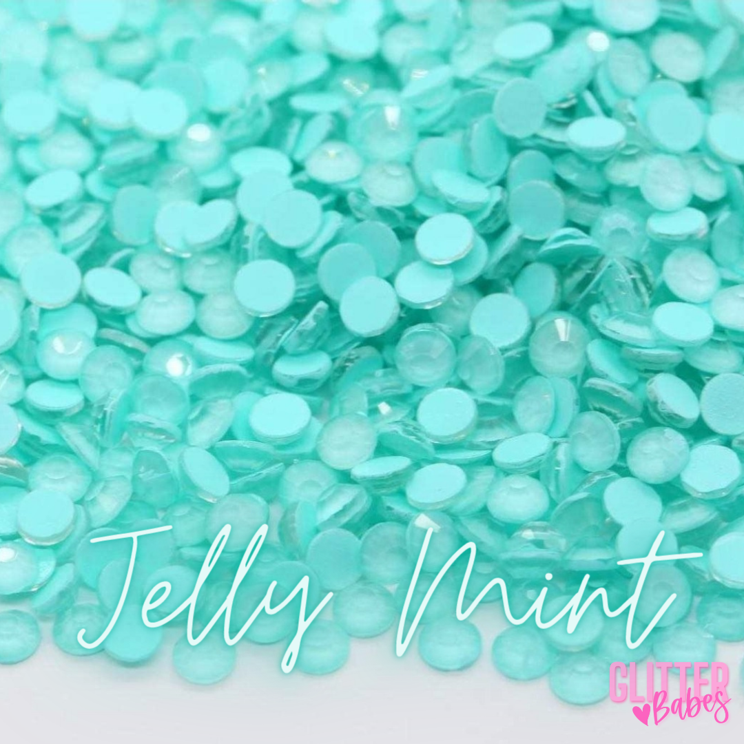 Jelly Mint - Glass Rhinestones
