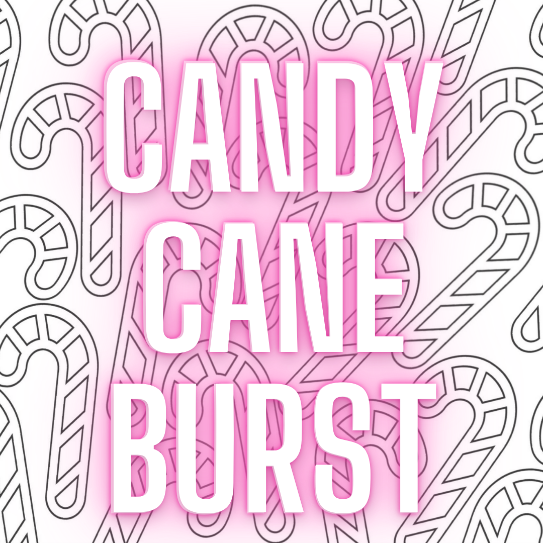Candy Cane Burst Template - Digital Download