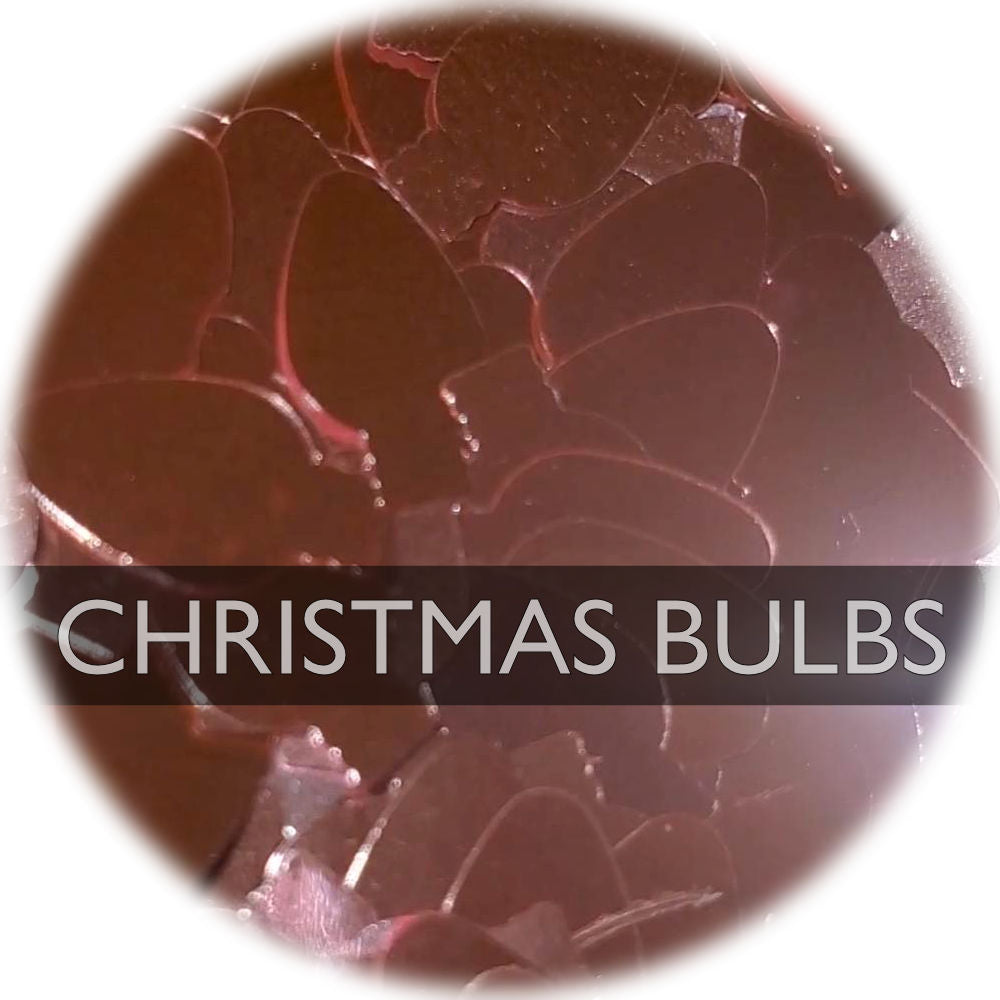 Pink Christmas Bulbs - Shape Glitter