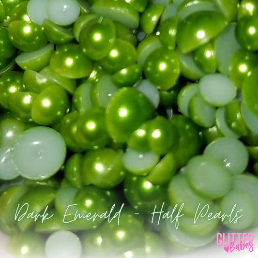 Dark Emerald - Half Pearls